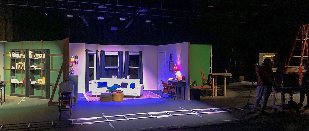 View of the set for JSU production of Boy Gets Girl
